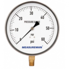MEASUREMAN 304不銹鋼表殼無(wú)鉛承包商壓力表系列